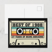 1988 37 jaar geweldige feestdagenkaart (Voorkant / Achterkant)