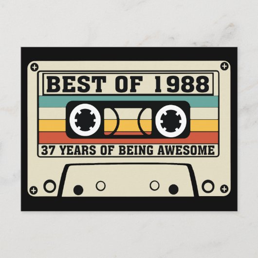 1988 37 jaar geweldige feestdagenkaart (Voorkant)