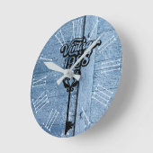 1988  acrylwandklok ronde klok (Hoek)