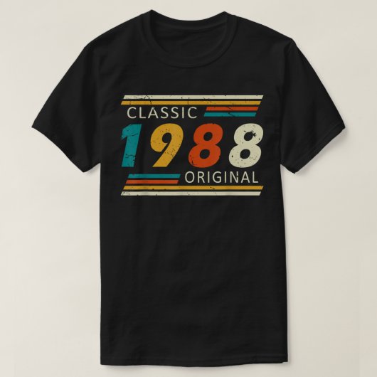 1988 Birthday Year Classic Original Retro  T-shirt (Design voorkant)