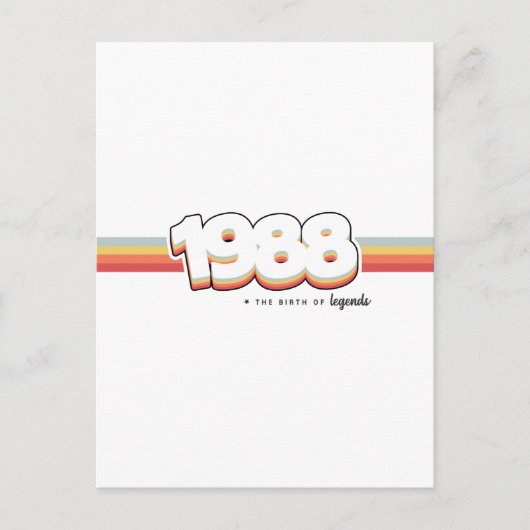 1988 De geboorte van legendes Briefkaart (Voorkant)