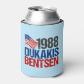 1988 Dukakis Bentsen: Grappige retro-verkiezingen Blikjeskoeler (Blikje Voorkant)
