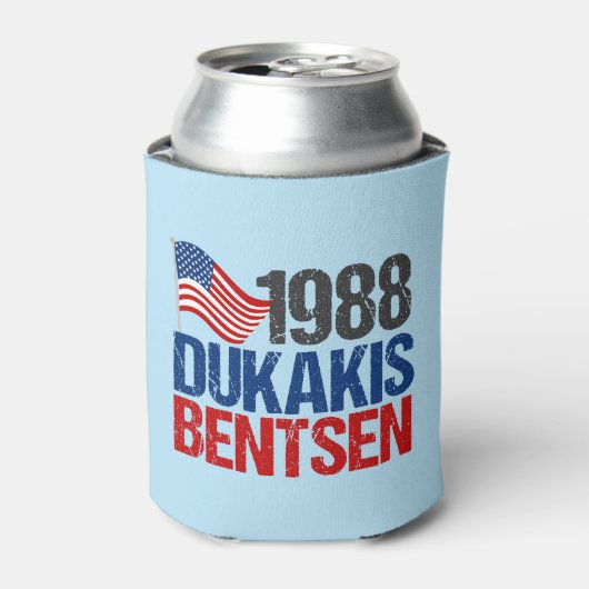 1988 Dukakis Bentsen: Grappige retro-verkiezingen Blikjeskoeler (Blikje Voorkant)