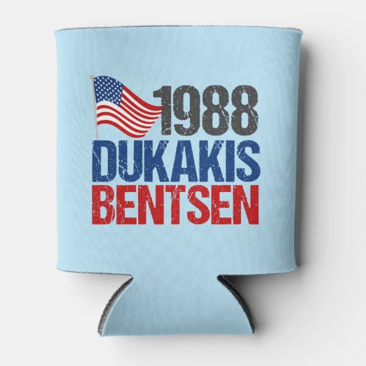 1988 Dukakis Bentsen: Grappige retro-verkiezingen Blikjeskoeler (Voorkant)