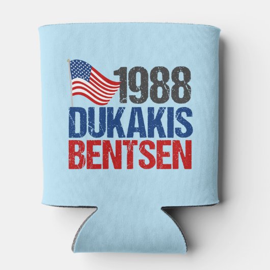 1988 Dukakis Bentsen: Grappige retro-verkiezingen Blikjeskoeler (Achterkant)