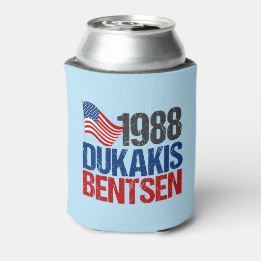 1988 Dukakis Bentsen: Grappige retro-verkiezingen Blikjeskoeler (Blikje Achterkant)