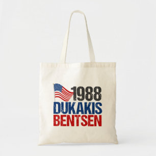 1988 Dukakis Bentsen: Grappige retro-verkiezingen Tote Bag