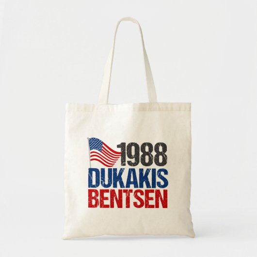 1988 Dukakis Bentsen: Grappige retro-verkiezingen Tote Bag (Voorkant)