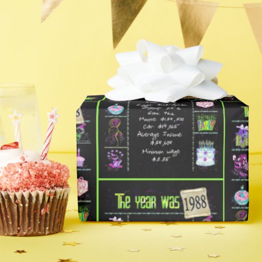 1988 Geboortejaar Trivia Cadeaupapier (Verjaardagsfeest)