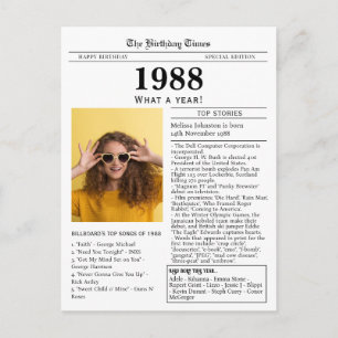 1988 Kranten Verjaardag Briefkaart