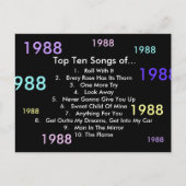 1988 liedjes briefkaart (Voorkant)