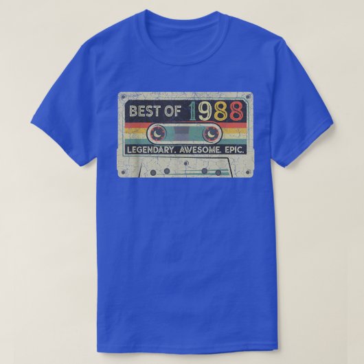  1988 Limited Edition Cassettebandje 34th Bi T-shirt (Design voorkant)