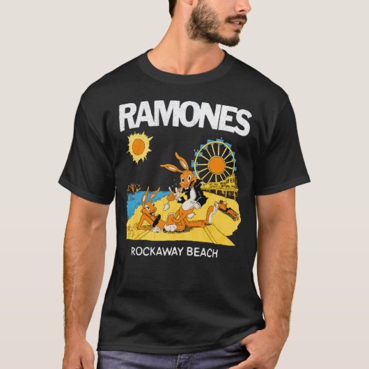 1988 Ramones Rockaway Beacm T-shirt (Voorkant)