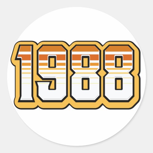 1988 RONDE STICKER (Voorkant)
