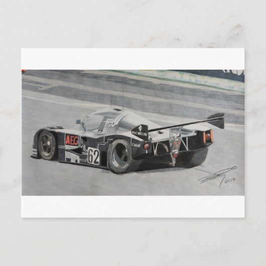 1988 Sauber C9 Mercedes Briefkaart (Voorkant)