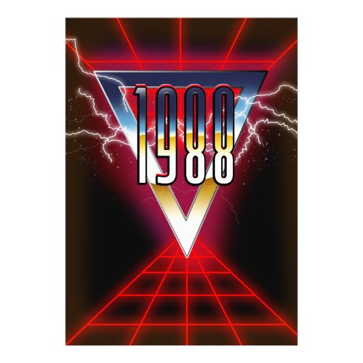 1988 Technische noir Foto Afdruk (Voorkant)