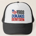 1988 Verkiezing Dukakis Bentsen  Trucker Pet<br><div class="desc">Een cool politiek cadeau voor iemand die zich herinnert aan het democratische duo Michael Dukakis en Lloyd Bentsen. Ik mis verkiezingen van 80 jaar.</div>