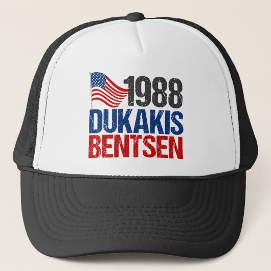 1988 Verkiezing Dukakis Bentsen  Trucker Pet (Voorkant)