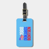1988 Verkiezing van de heer Dukakis Bentsen Retro Bagagelabel (Voorkant verticaal)