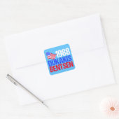 1988 Verkiezing van de heer Dukakis Bentsen Retro Vierkante Sticker (Envelop)
