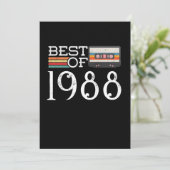 1988 Vintage 22 nd Birthday Anniversary Gift Kaart (Staand voorkant)