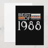 1988 Vintage 22 nd Birthday Anniversary Gift Kaart (Voorkant / Achterkant)