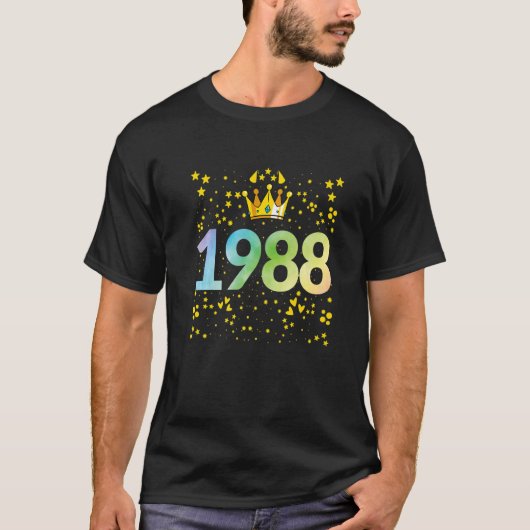 1988e verjaardag 1988 Jubileum 1 T-shirt (Voorkant)