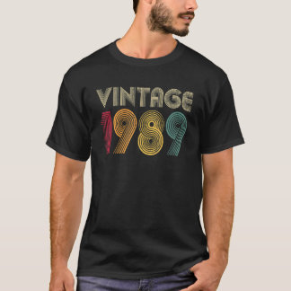  1989 33e verjaardag retrocessie 33 jaar oud t-shirt