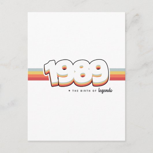 1989 De geboorte van legendes Briefkaart (Voorkant)