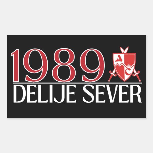 1989 Delije Sever  Rechthoekige Sticker (Voorkant)