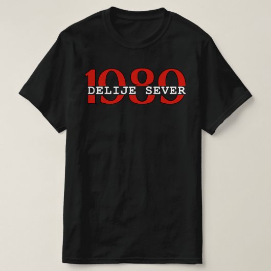 1989 Delije Sever Rood Wit T-shirt (Design voorkant)