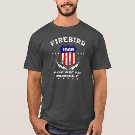 1989 Firebird American Muscle v3 T-shirt (Voorkant)