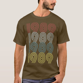 1989 Geboorte jaar Retro stijl T-shirt
