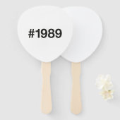 1989 Hashtag 36 Verjaardag Jubileum Handwaaier (Voorkant en achterkant)