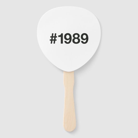 1989 Hashtag 36 Verjaardag Jubileum Handwaaier (Voorkant)