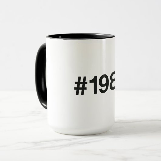 1989 Hashtag 36 Verjaardag Jubileum Mok (Voorkant links)