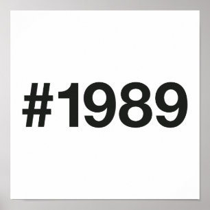 1989 Hashtag 36 Verjaardag Jubileum Poster