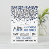 1989 High School College Reunion Uitnodiging (Staand voorkant)