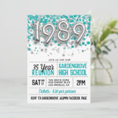 1989 High School College Reunion Uitnodiging (Staand voorkant)