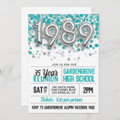 1989 High School College Reunion Uitnodiging (Voorkant / Achterkant)