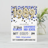 1989 High School College Reunion Uitnodiging (Staand voorkant)