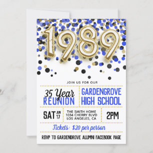 1989 High School College Reunion Uitnodiging