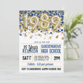 1989 High School College Reunion Uitnodiging (Staand voorkant)