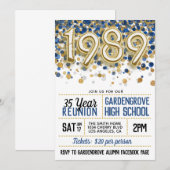 1989 High School College Reunion Uitnodiging (Voorkant / Achterkant)