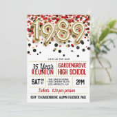 1989 High School College Reunion Uitnodiging (Staand voorkant)