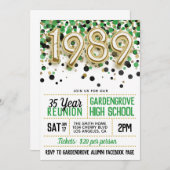 1989 High School College Reunion Uitnodiging (Voorkant / Achterkant)