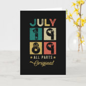 1989 juli Verjaardag Retro Kaart (Gele Bloem)