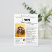 1989 Kranten Geboortekaart  Briefkaart (Staand voorkant)