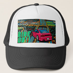 1989 Nissan 240SX Coupé Ride On Pop Art Straatkled Trucker Pet
