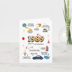 1989 Verjaardag Kaart voor zoon en dochter